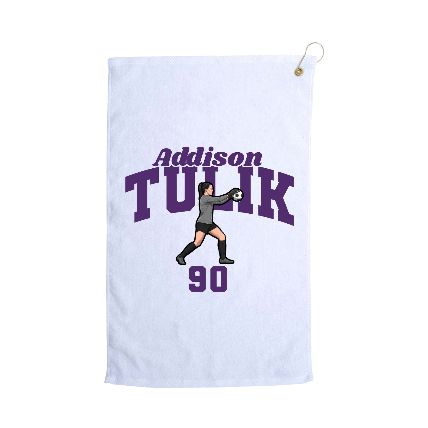 Golf Towel — Signature Arch in White