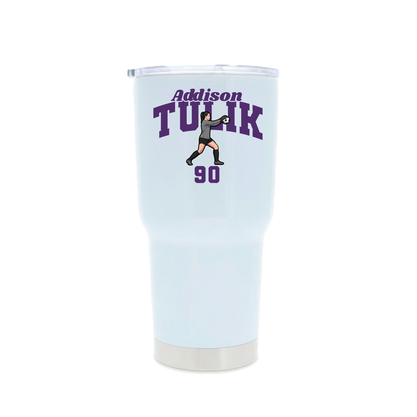 30oz Stainless Steel Tumbler — Signature Arch in White