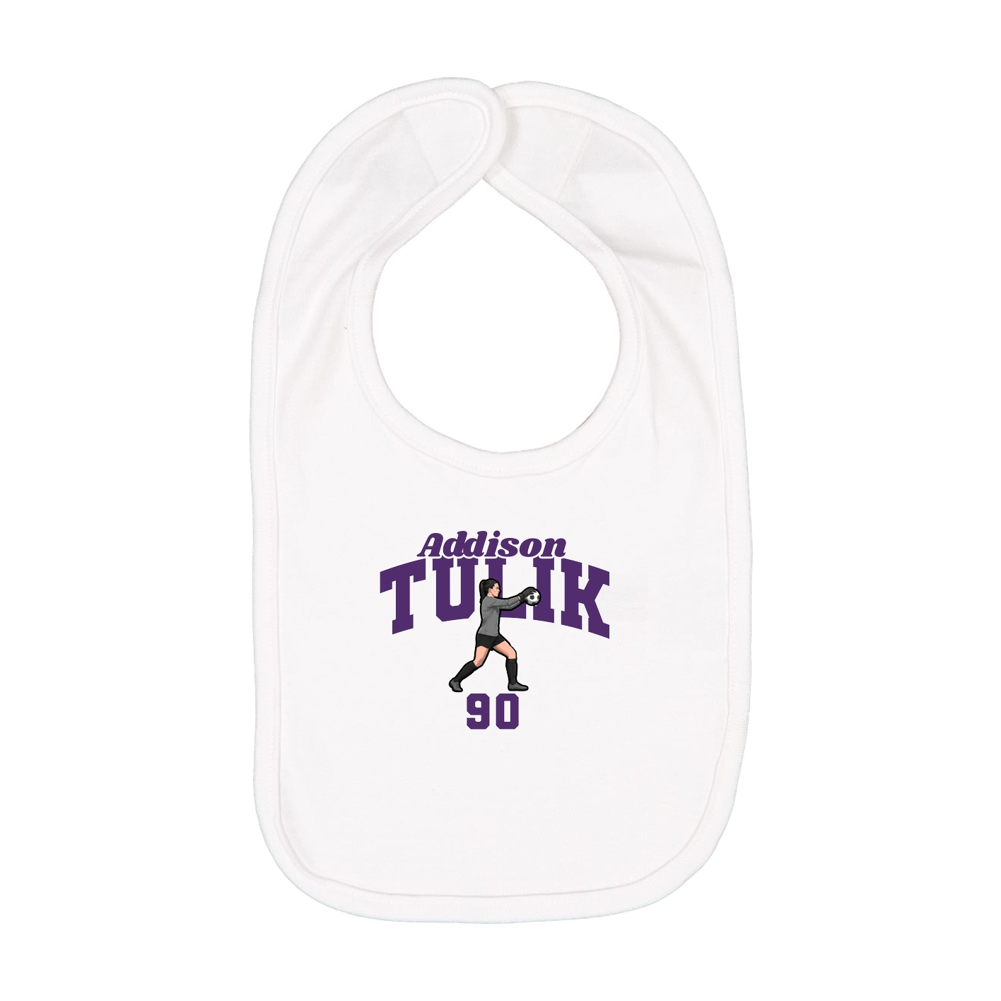 Infant Bib — Signature Arch in White