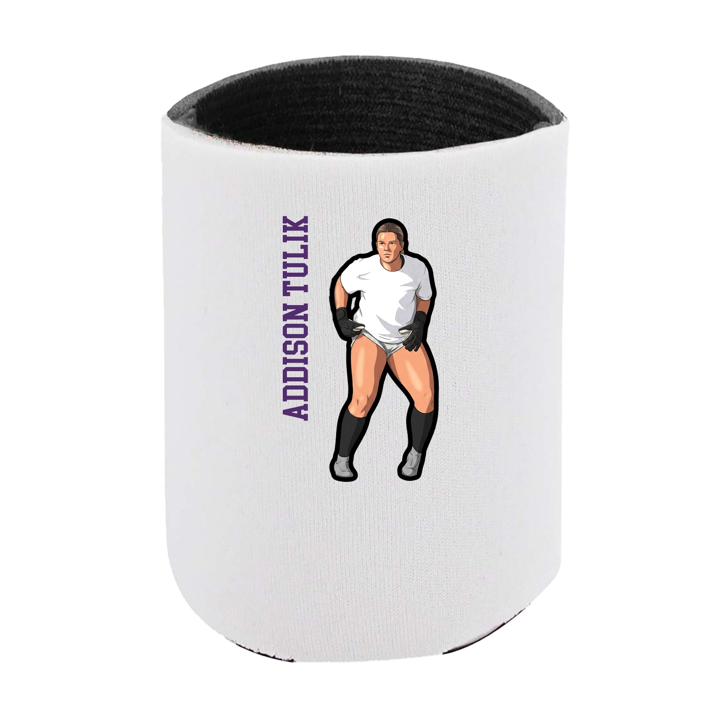 Can Holder — Name Vertical in White