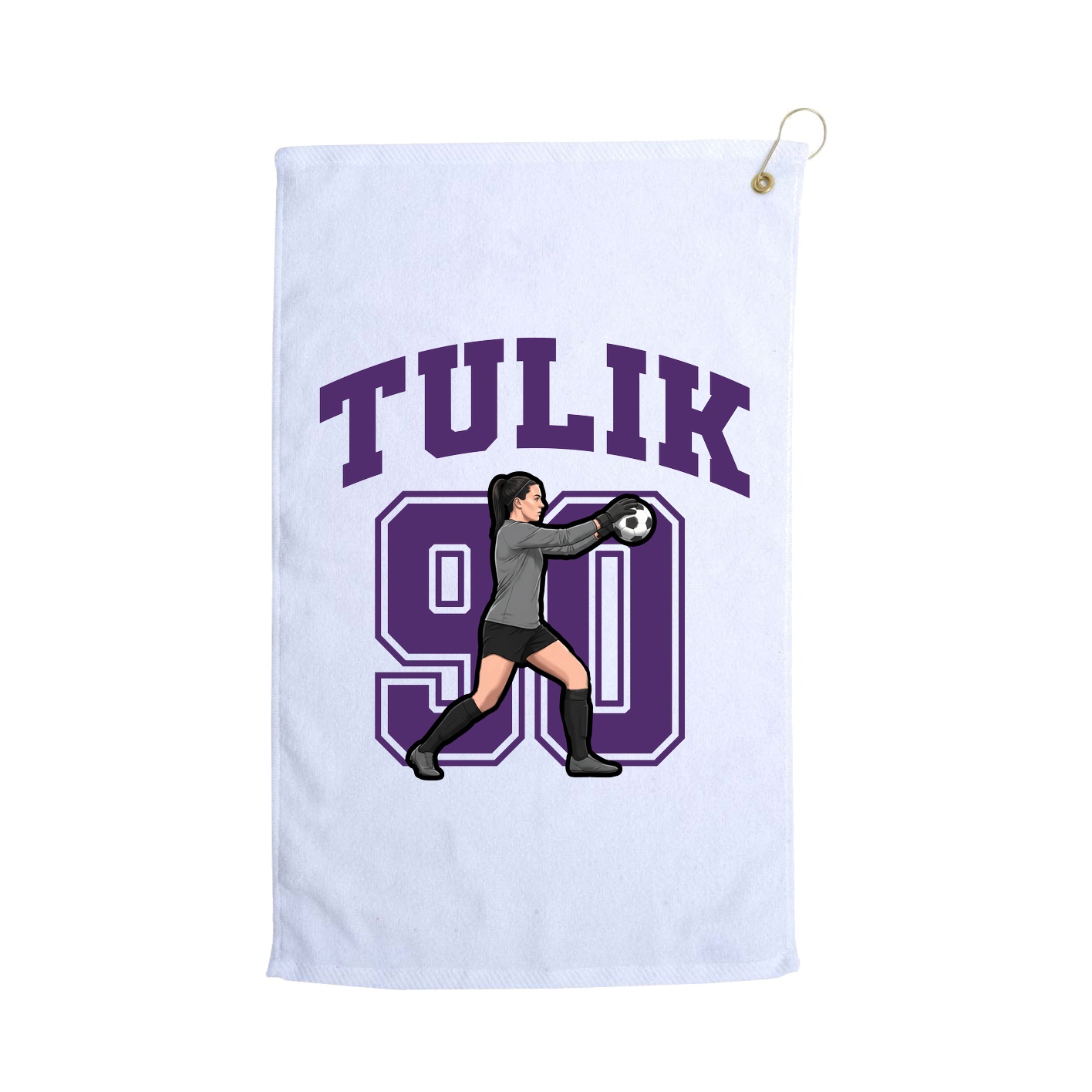 Golf Towel — Number in White