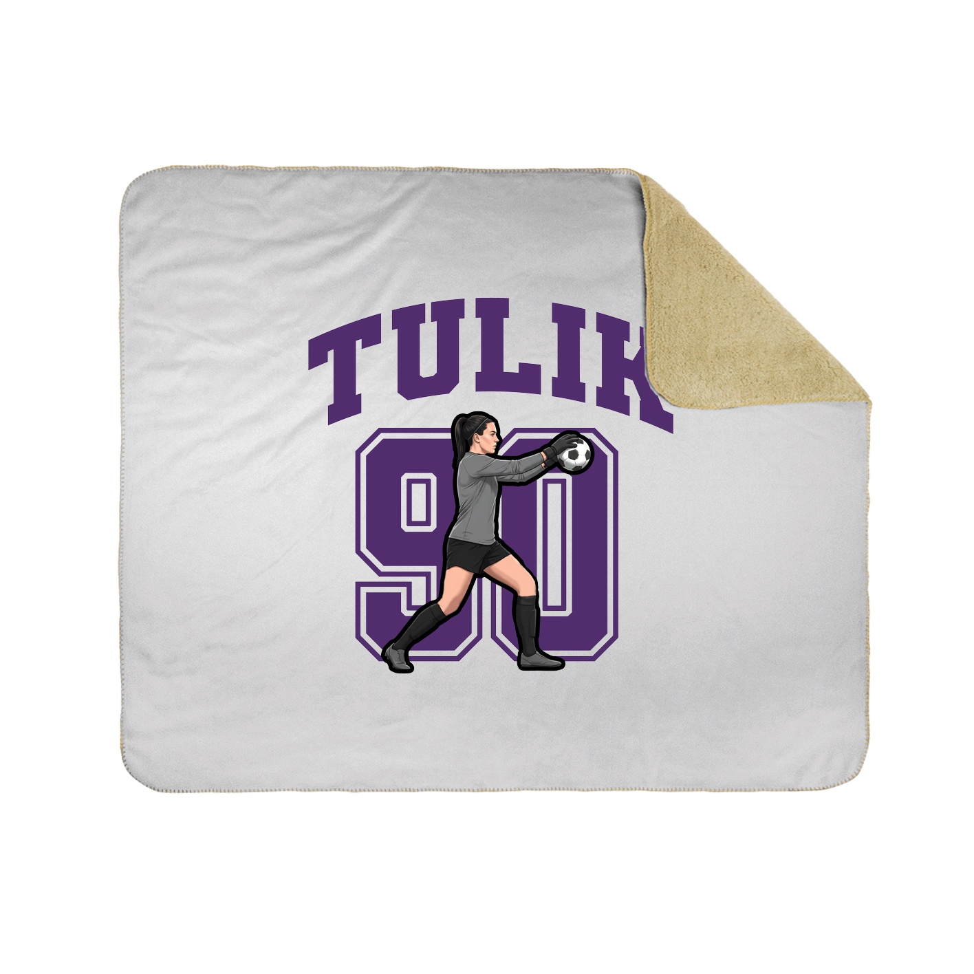 Throw Blanket — Number in White