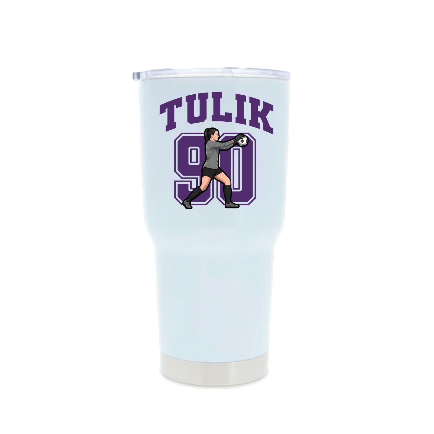 30oz Stainless Steel Tumbler — Number in White