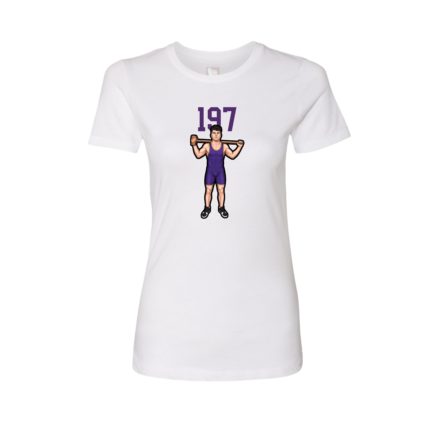 Fitted Women's Tee — Number Top in White