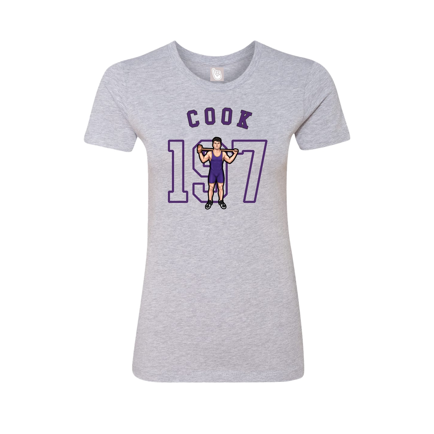 Fitted Women's Tee — Shirsey Arch in Grey