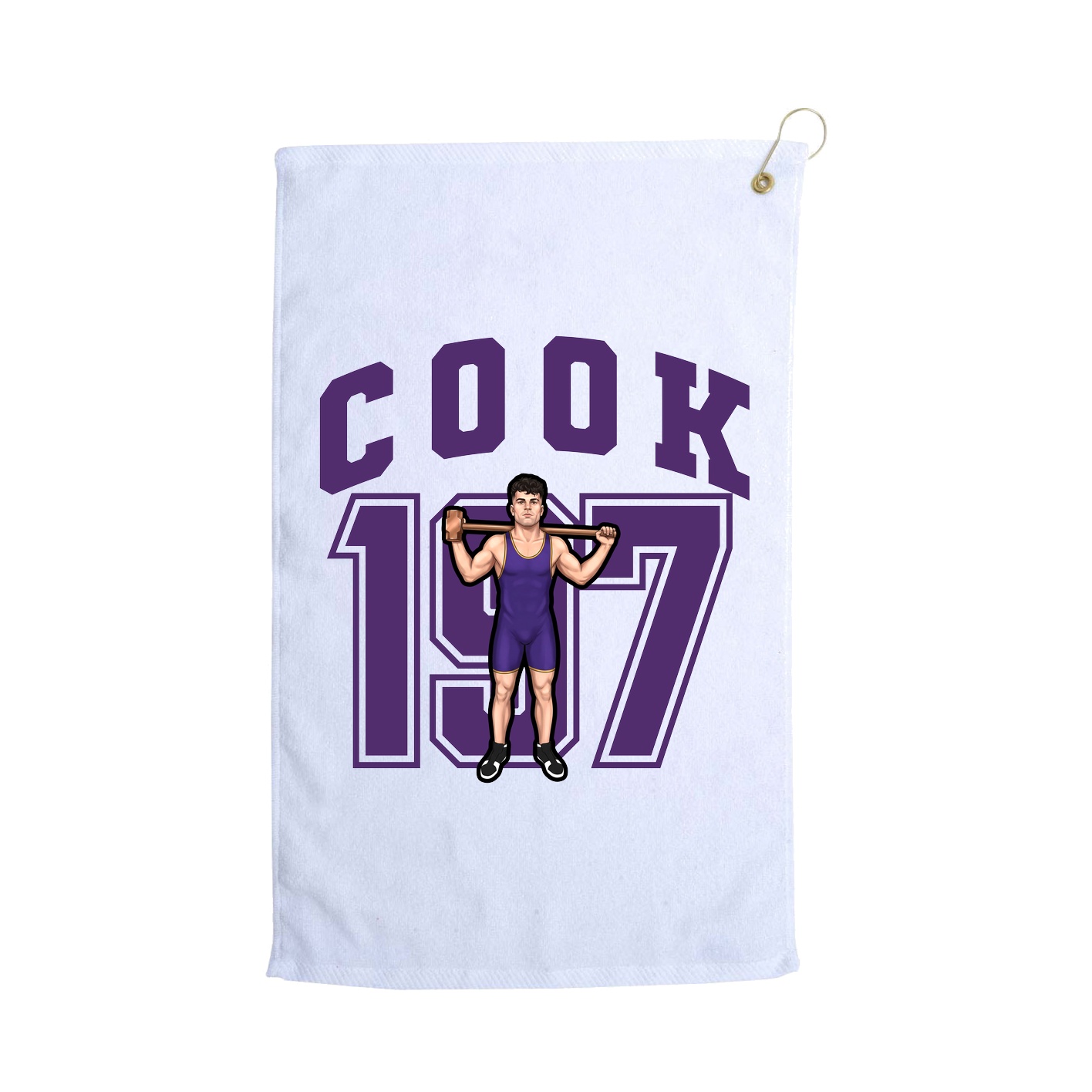 Golf Towel — Number in White