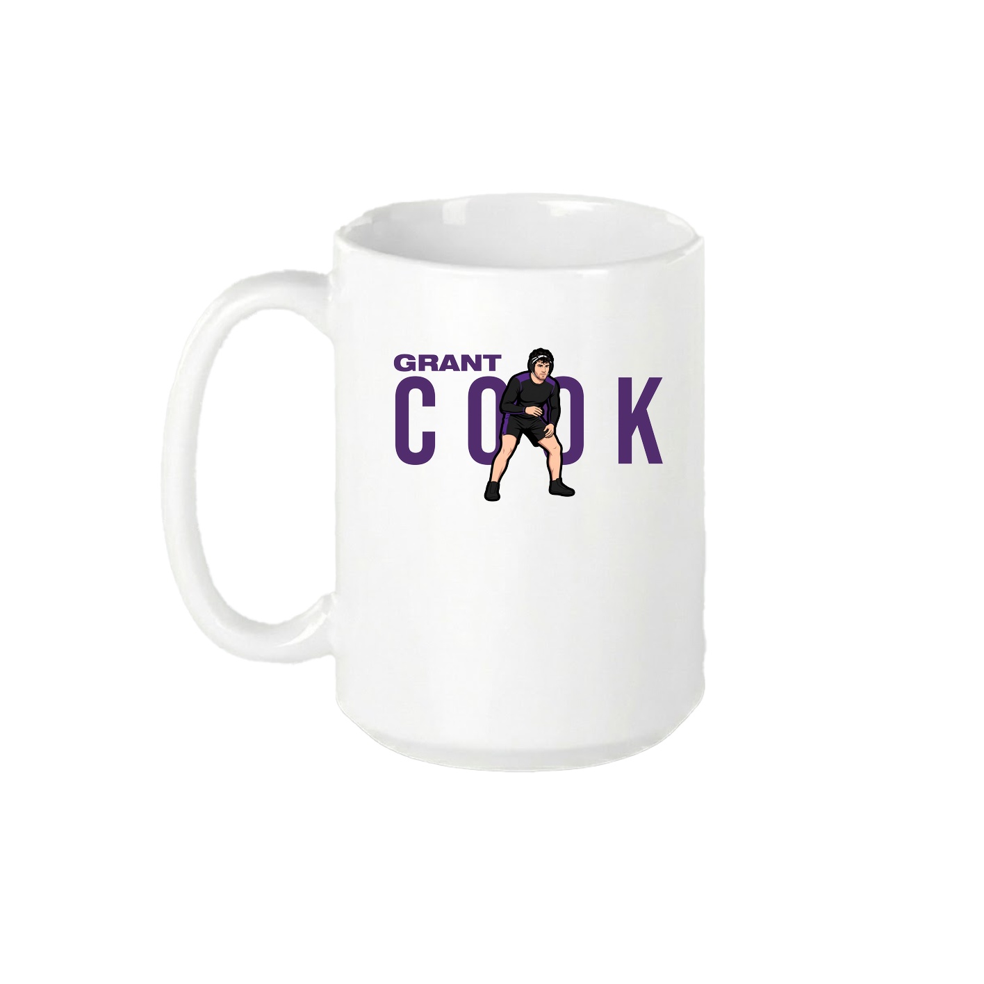 15oz Coffee Mug — Player Name in White