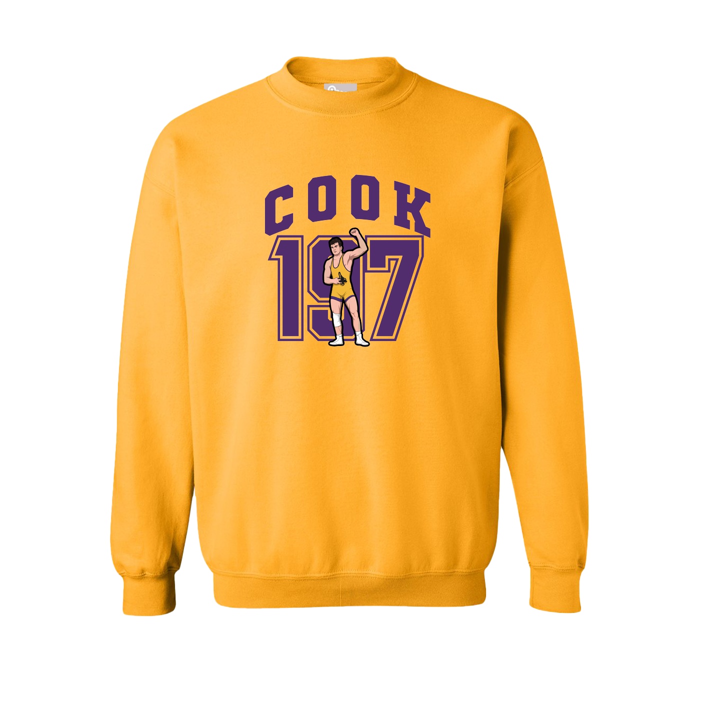 Fleece Crew — Number in Gold