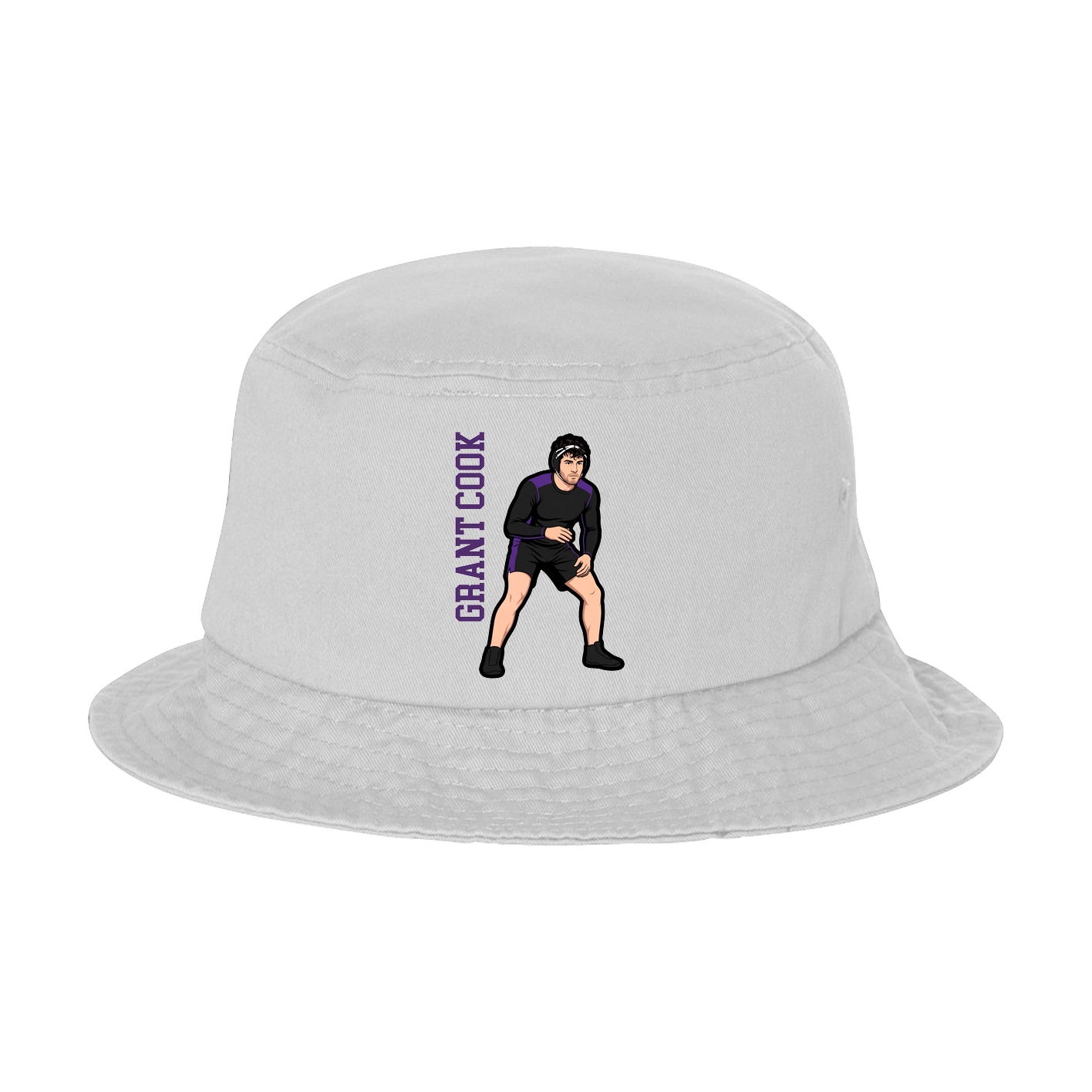 Bucket Cap — Name Vertical in White