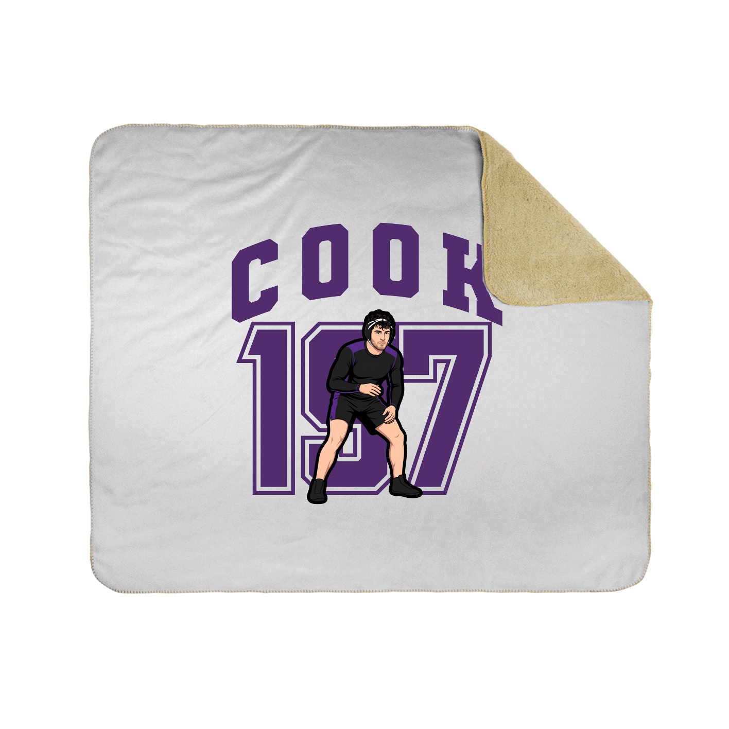 Throw Blanket — Number in White