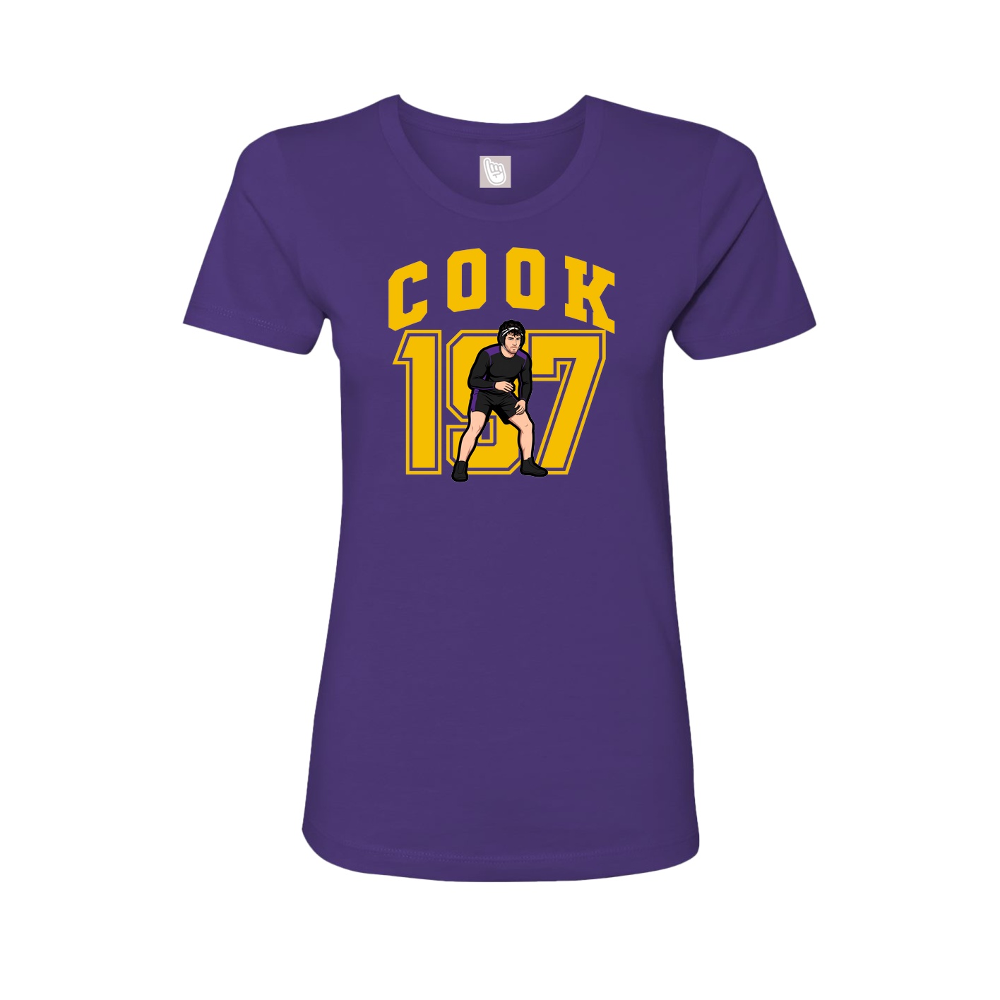 Fitted Women's Tee — Number in Purple