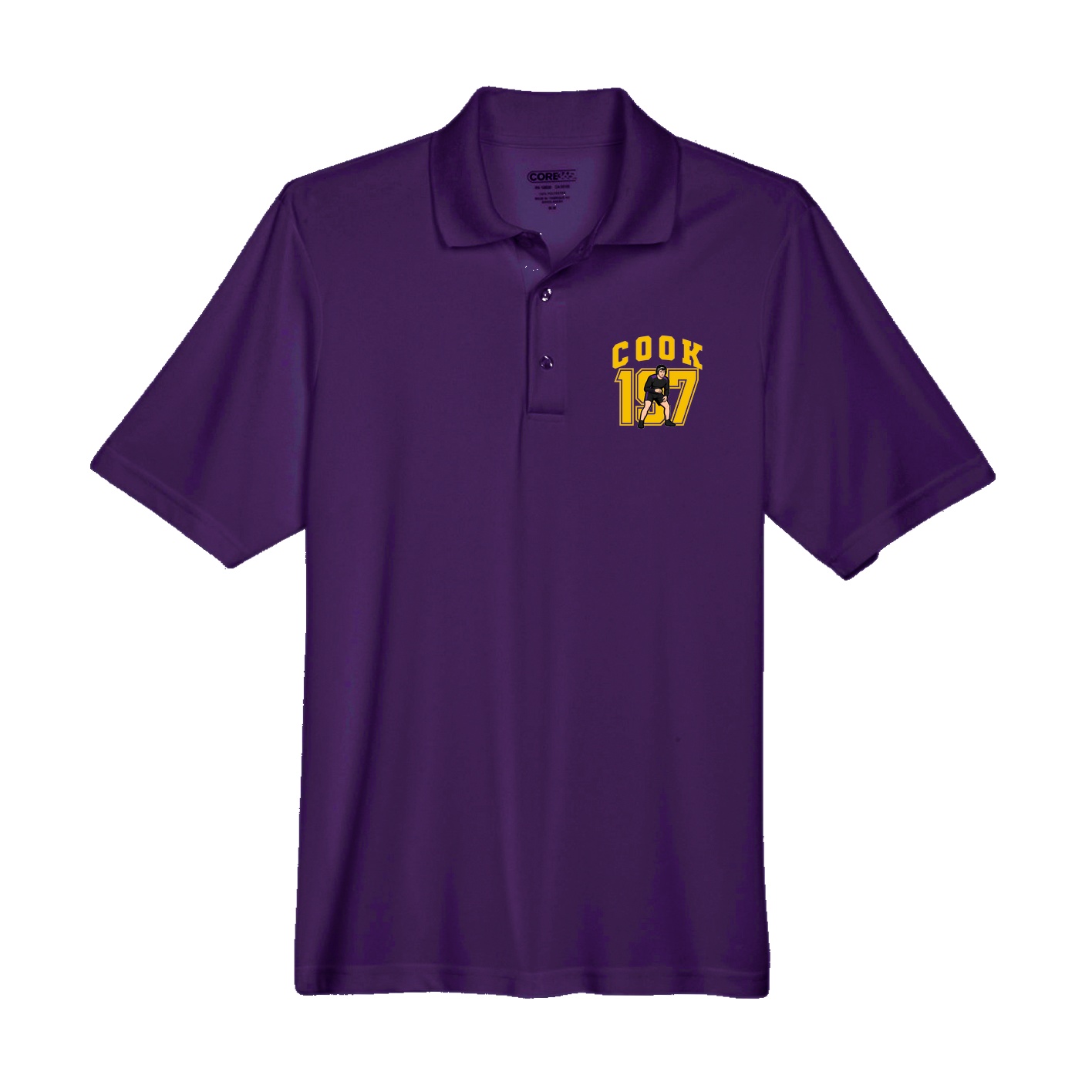 Performance Polo — Number in Purple