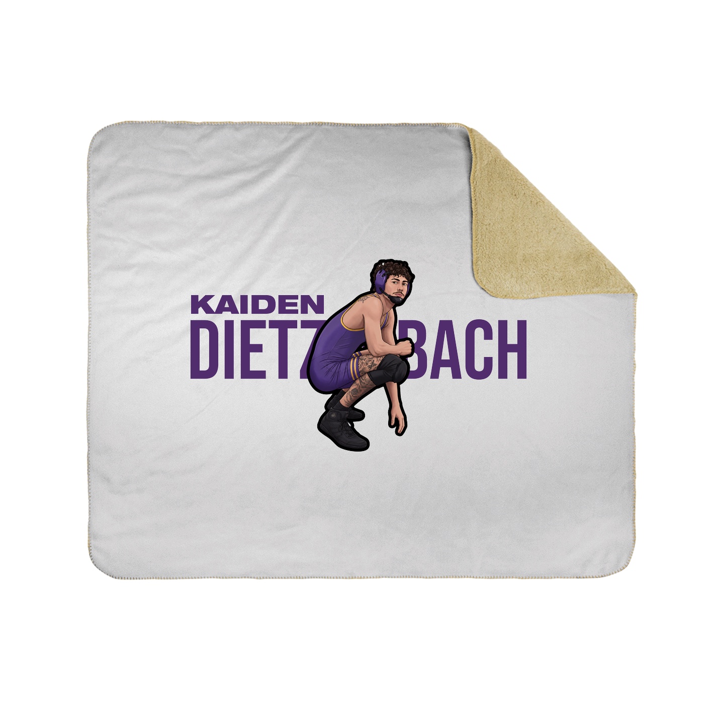 Throw Blanket — Player Name in White