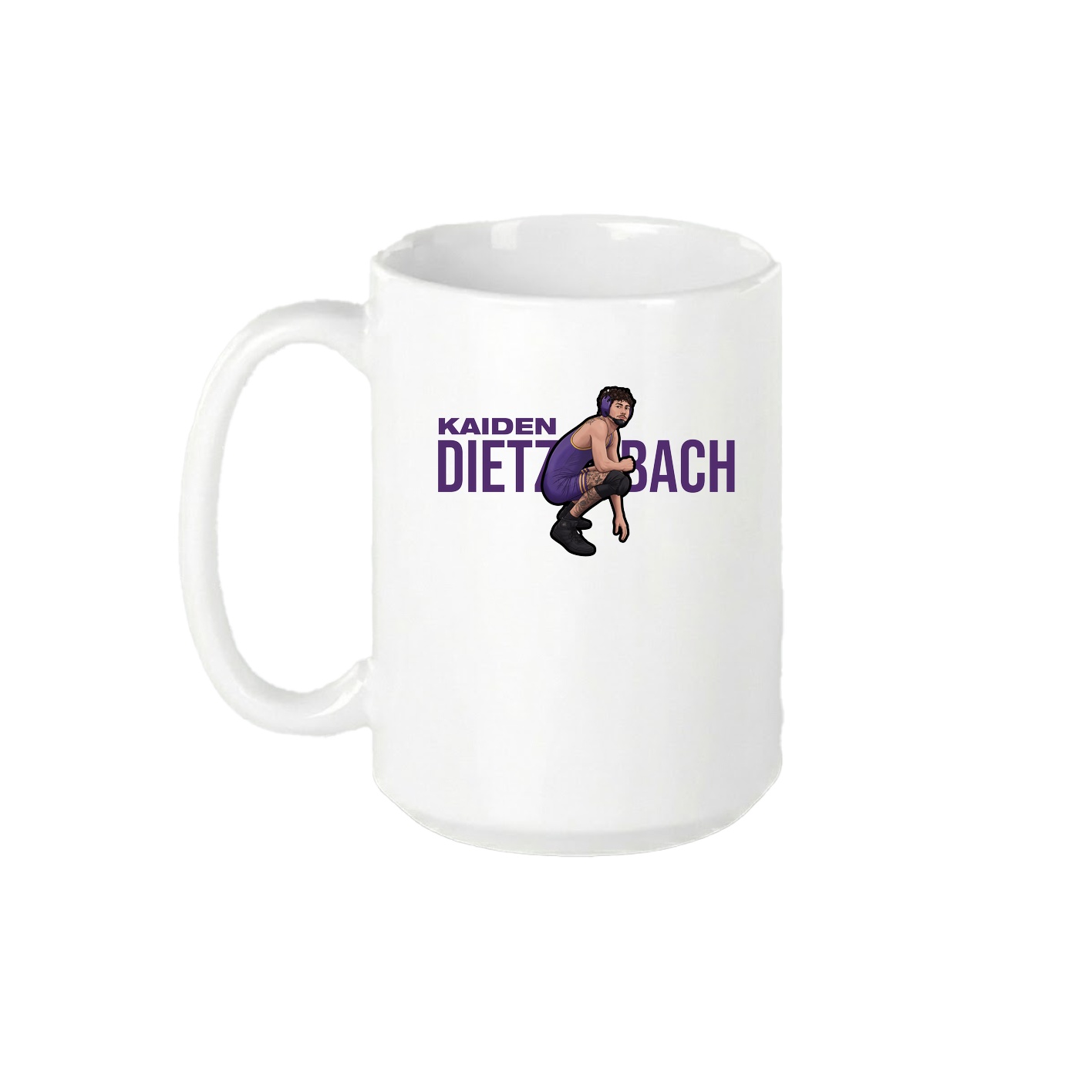 15oz Coffee Mug — Player Name in White