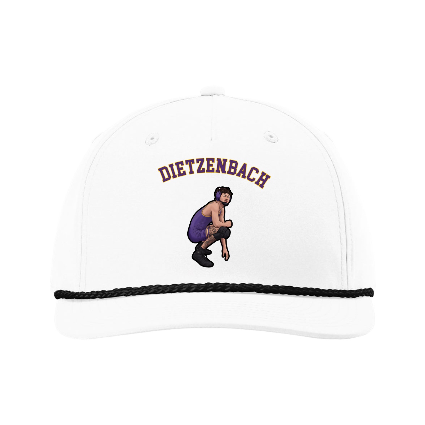 Five-Panel Classic Rope Cap — Shirsey Arch in White