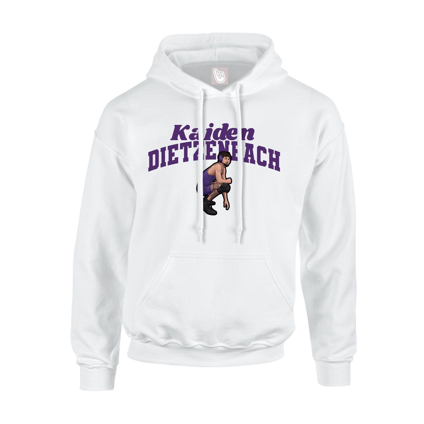 Youth Hoodie — Signature Arch in White
