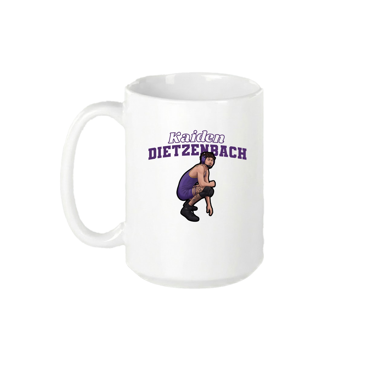 15oz Coffee Mug — Name Arch in White