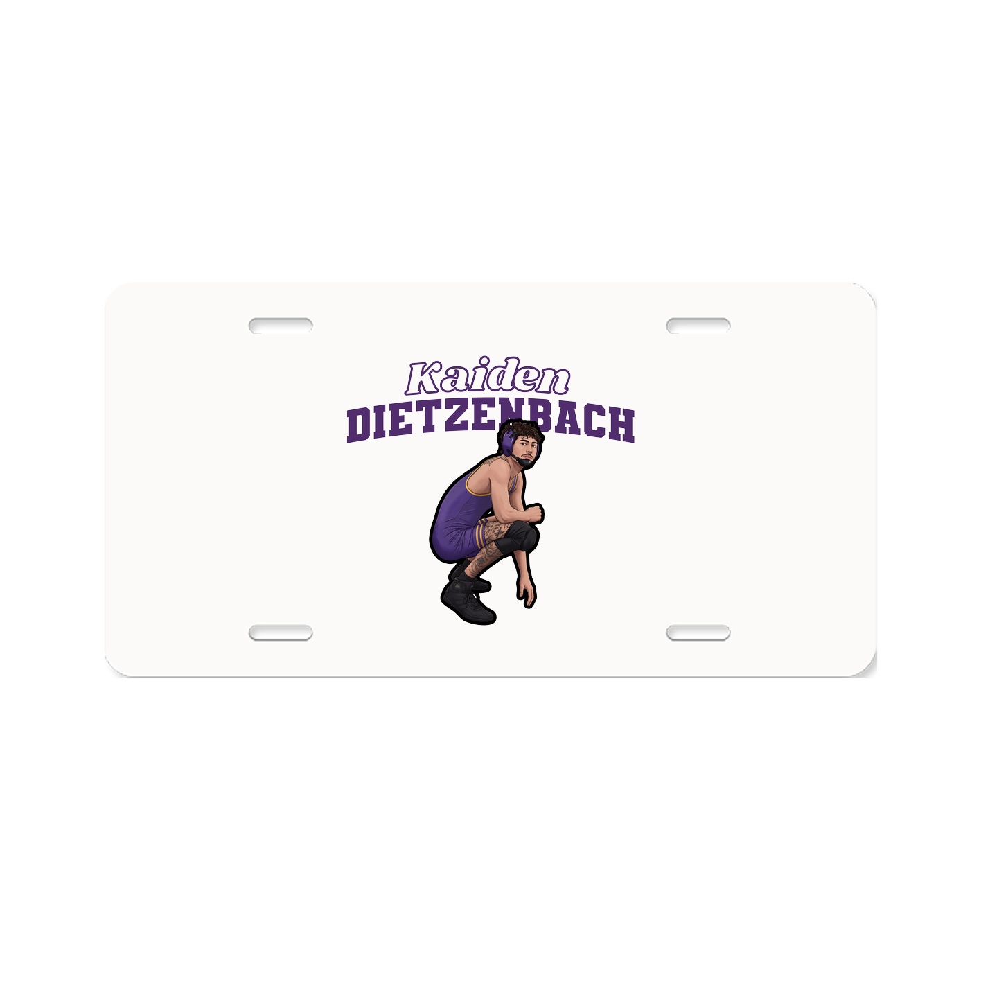 License Plate — Name Arch in Classic