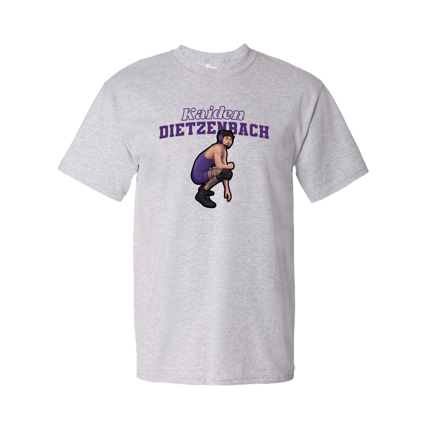Youth Tee — Name Arch in Grey