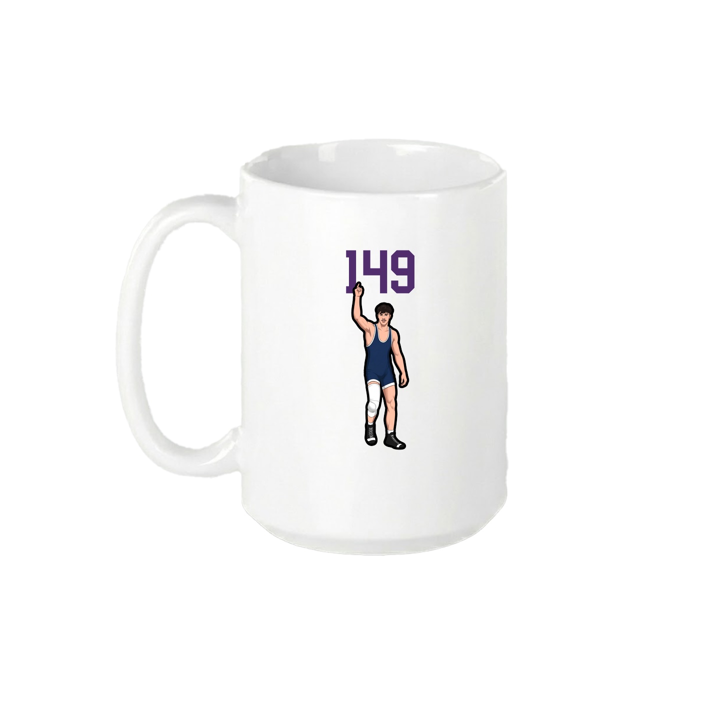15oz Coffee Mug — Number Top in White