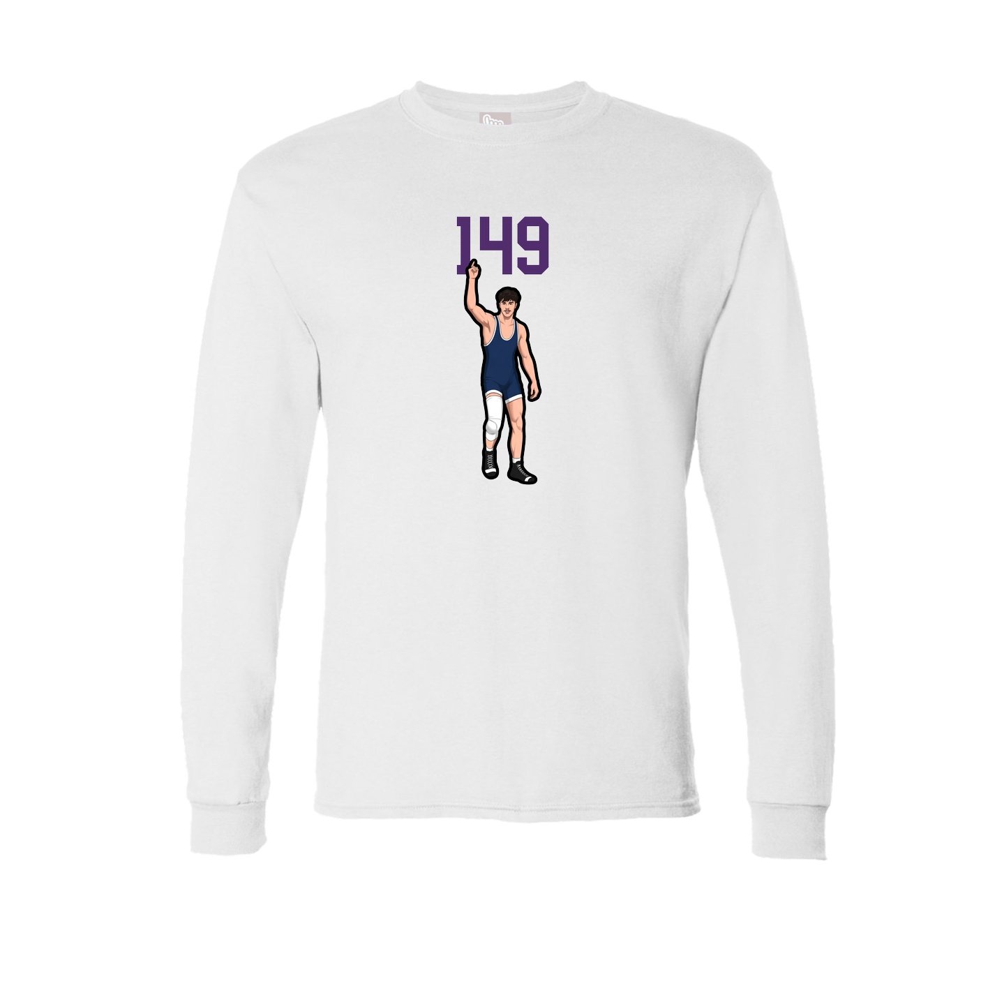 Long Sleeve Tee — Number Top in White