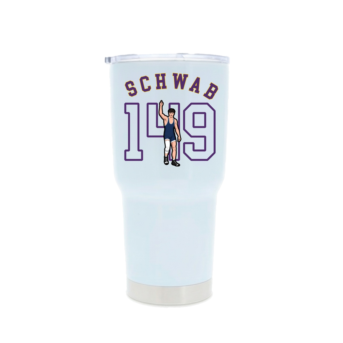 30oz Stainless Steel Tumbler — Shirsey Arch in White