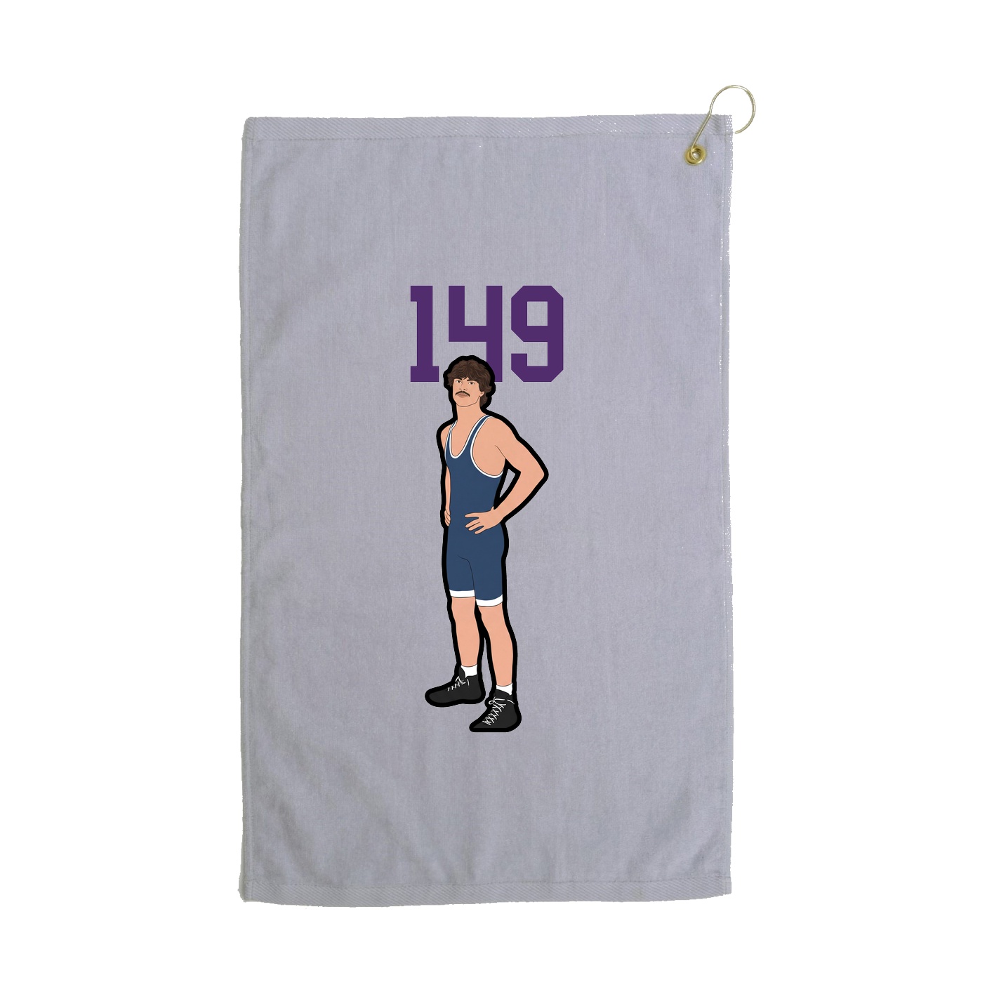 Golf Towel — Number Top in Grey
