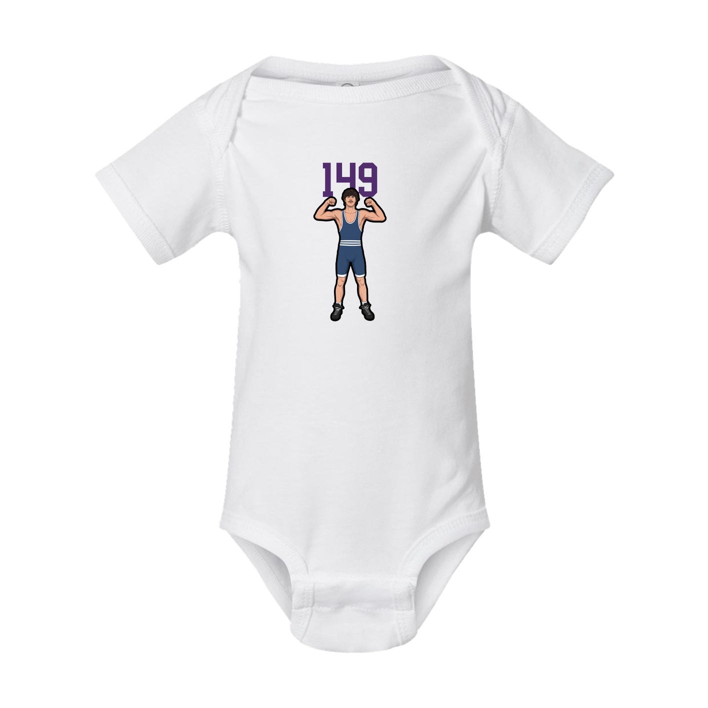 Baby Onesie — Number Top in White