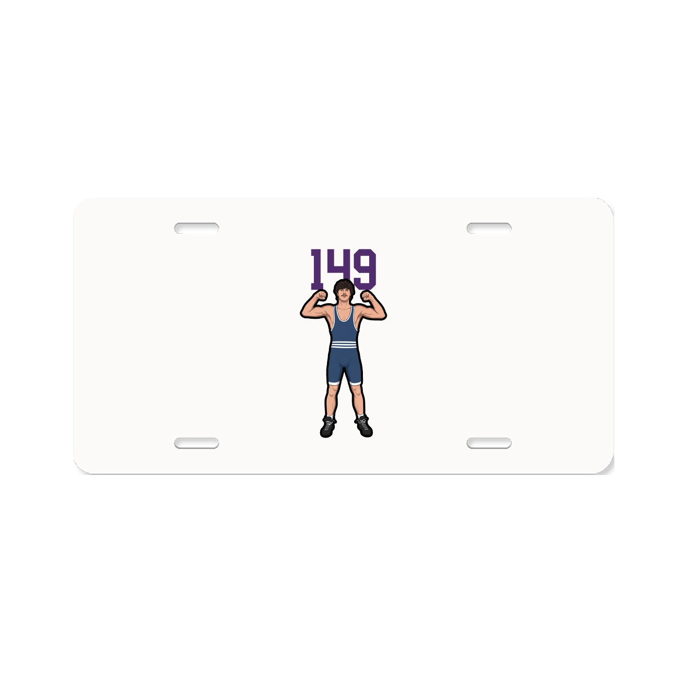 License Plate — Number Top in Classic