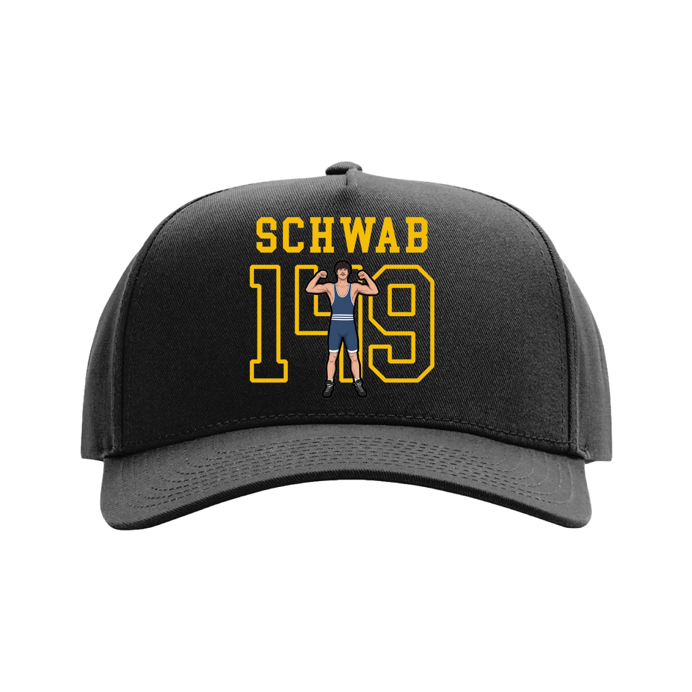 Full Fabric Five-Panel Champ Cap — Shirsey in Black