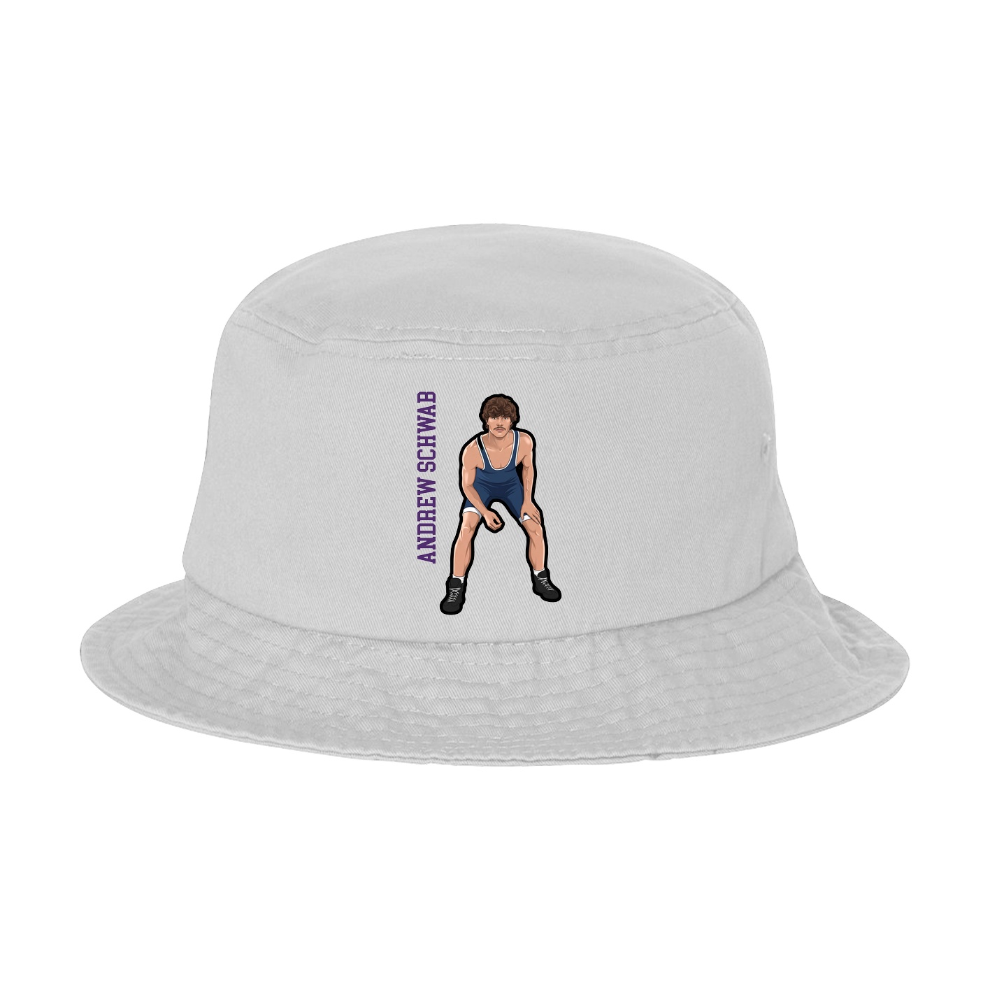 Bucket Cap — Name Vertical in White