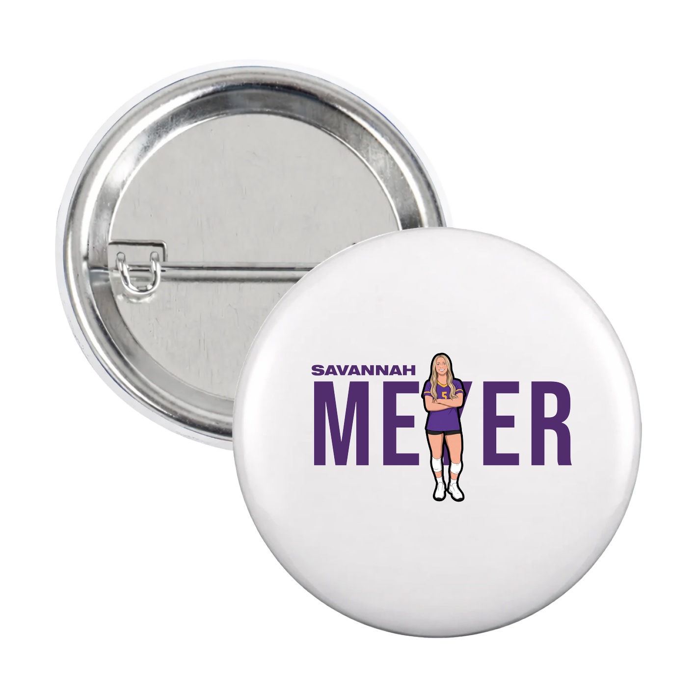 Game Day Button — Player Name in White