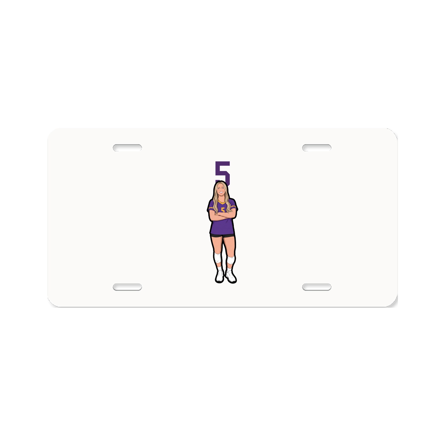 License Plate — Number Top in Classic