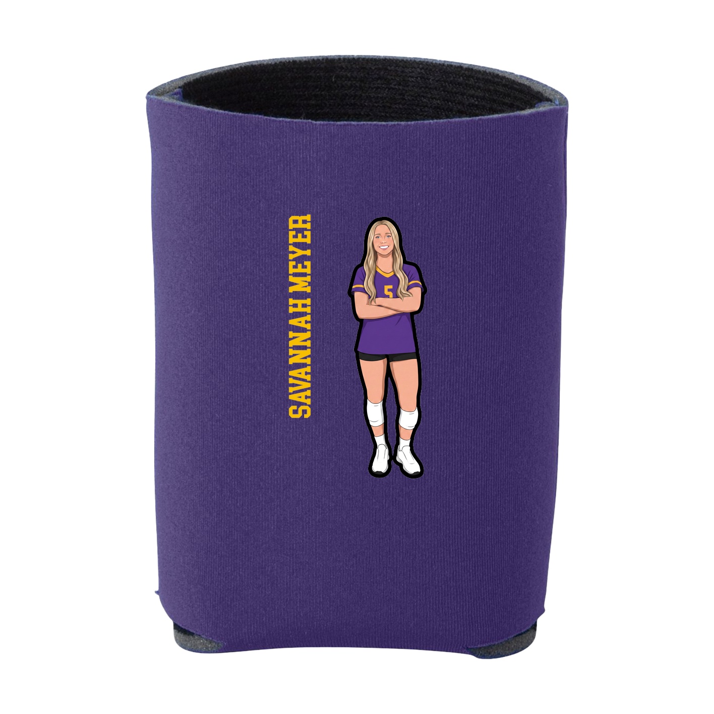 Can Holder — Name Vertical in Purple