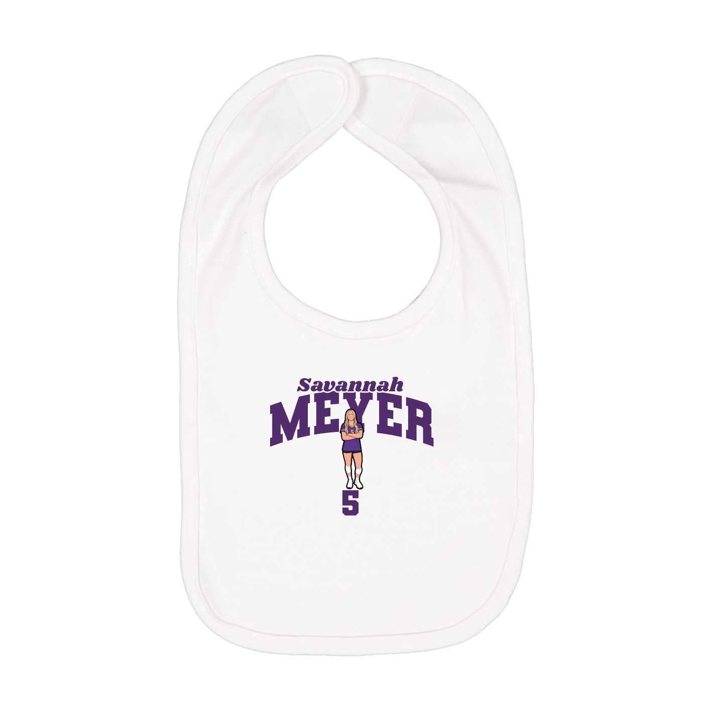 Infant Bib — Signature Arch in White