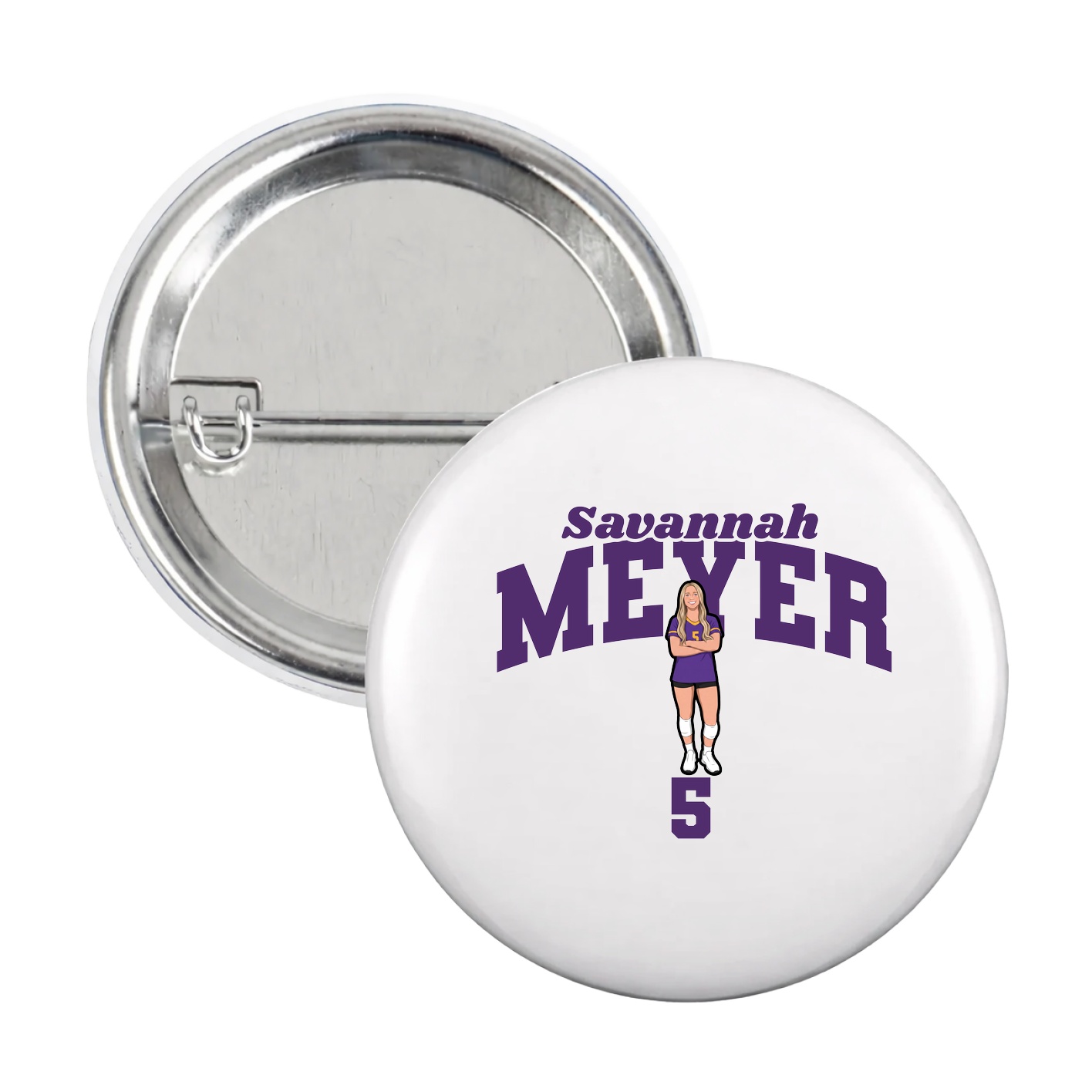 Game Day Button — Signature Arch in White