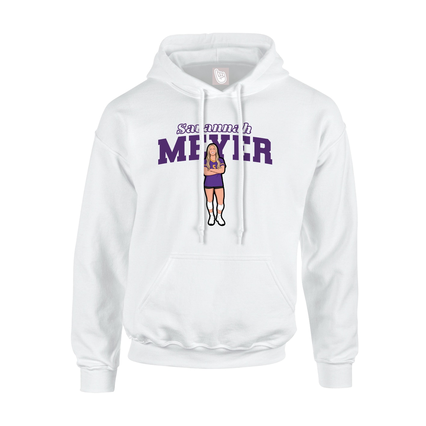 Hoodie — Name Arch in White
