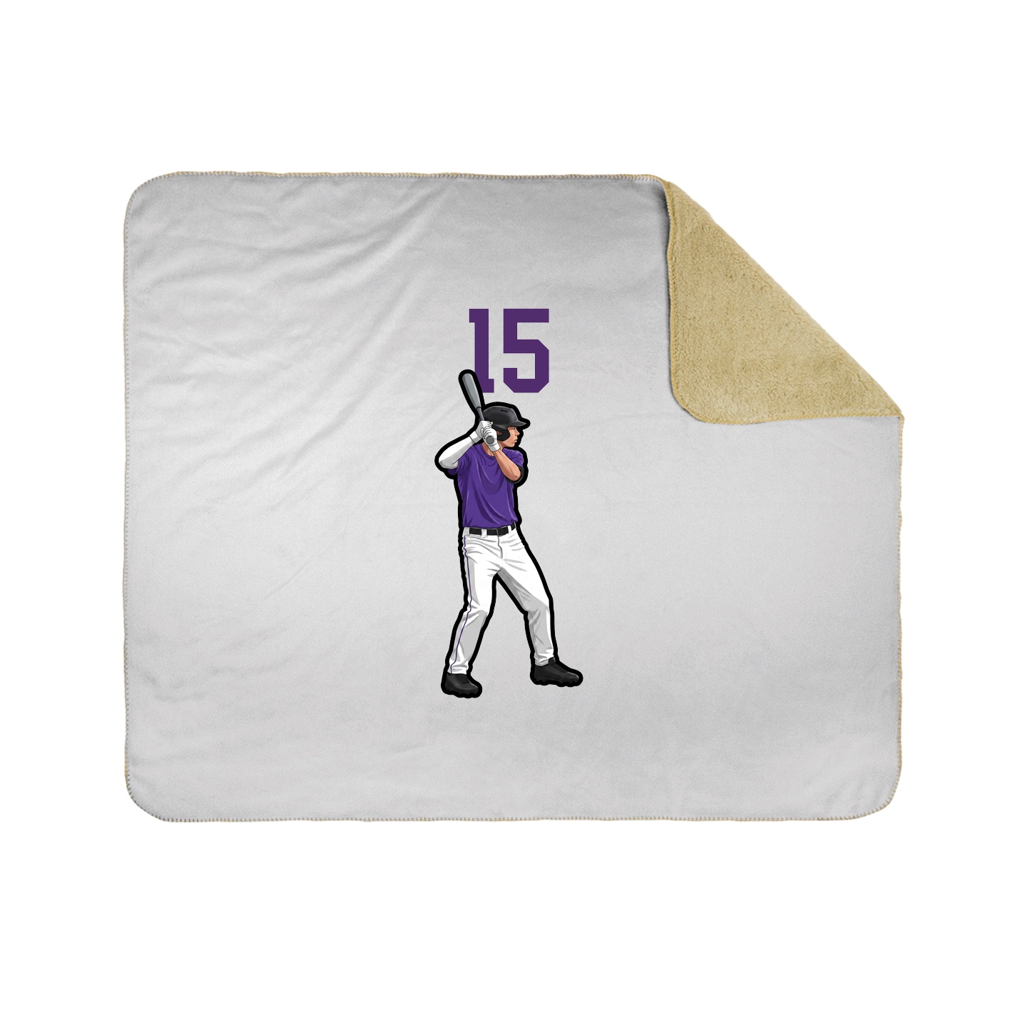 Throw Blanket — Number Top in White