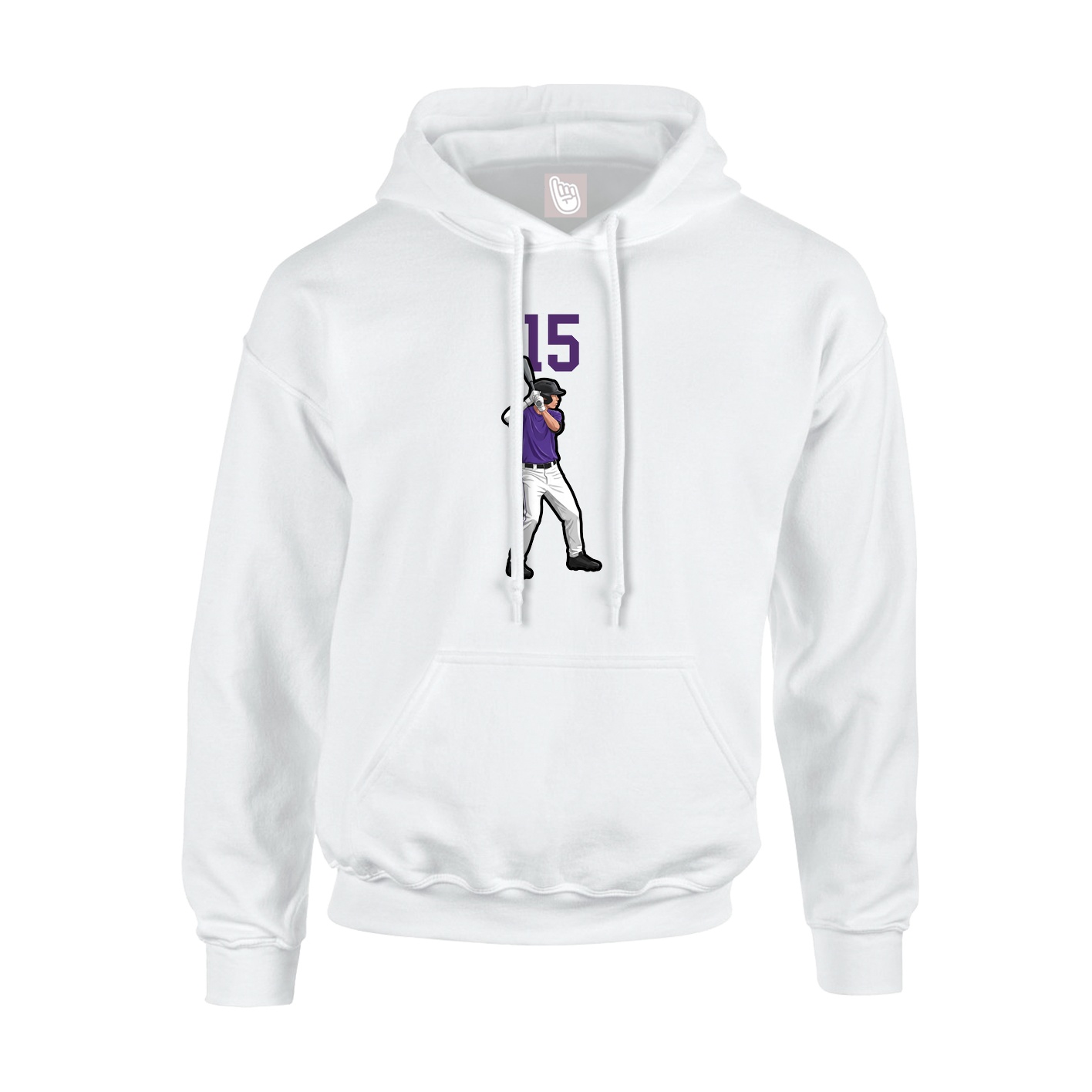 Hoodie — Number Top in White