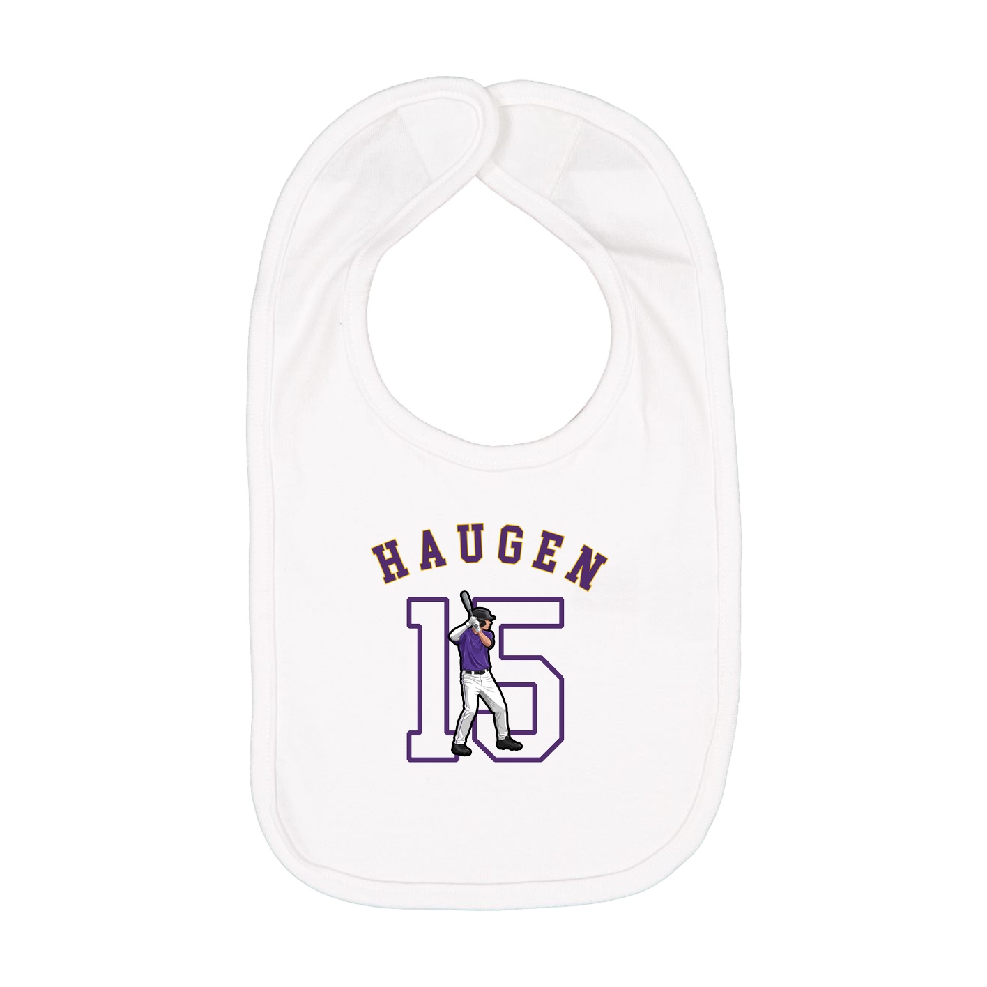 Infant Bib — Shirsey Arch in White