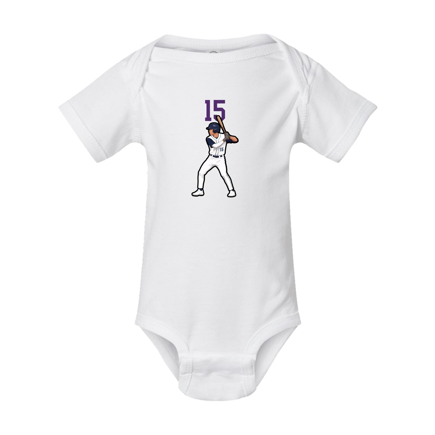 Baby Onesie — Number Top in White