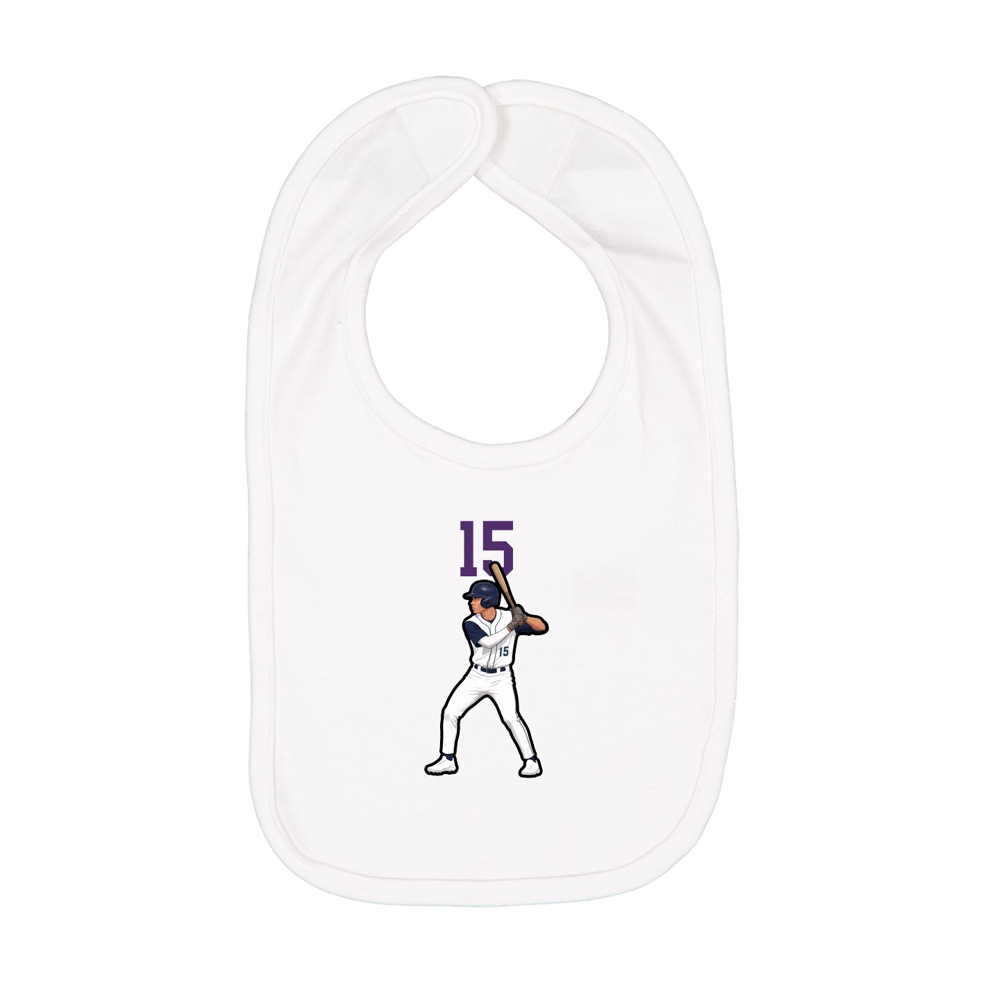 Infant Bib — Number Top in White
