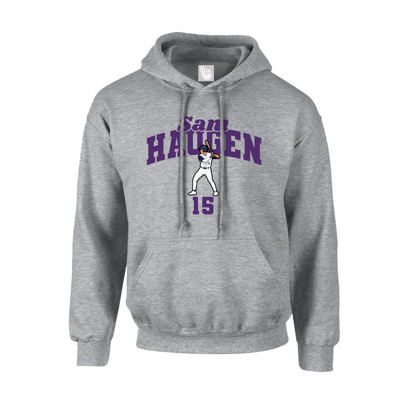 Youth Hoodie — Signature Arch in Grey