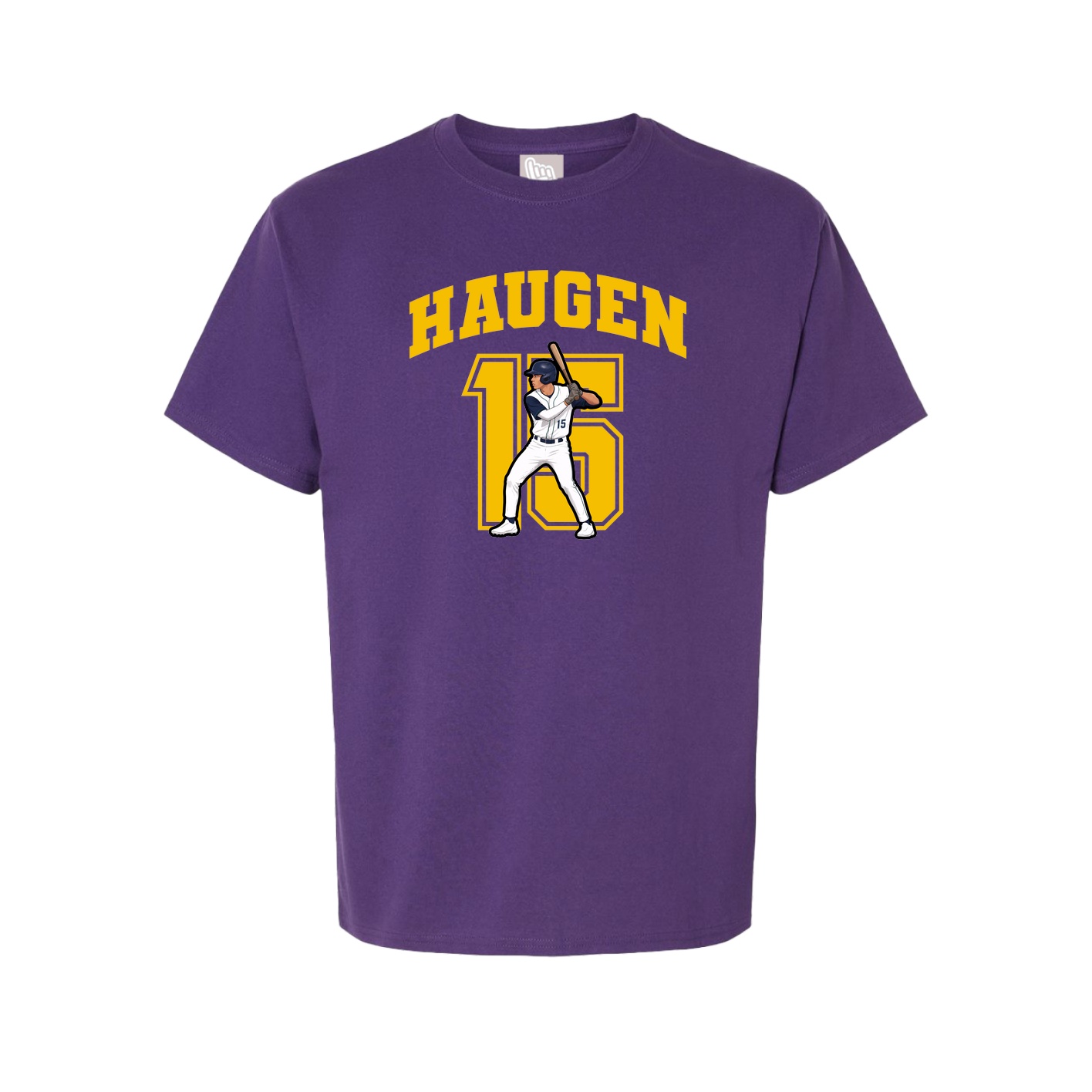 Youth Tee — Number in Purple