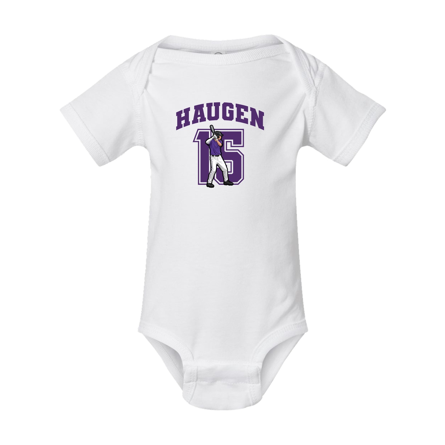 Baby Onesie — Number in White