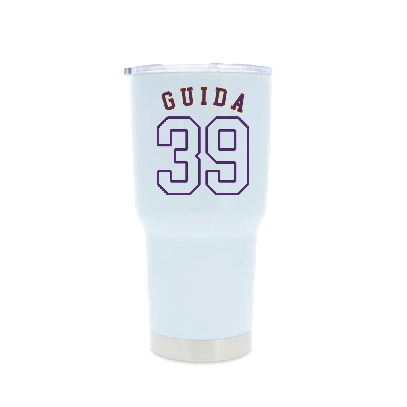 30oz Stainless Steel Tumbler — Shirsey Arch in White