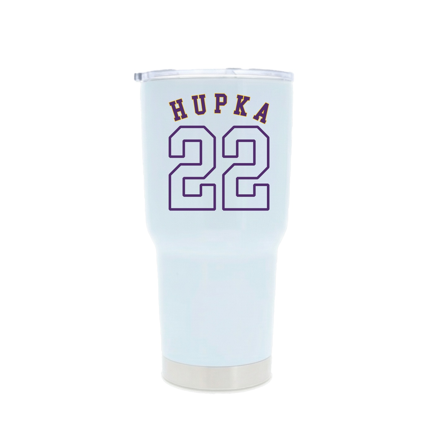 30oz Stainless Steel Tumbler — Shirsey Arch in White