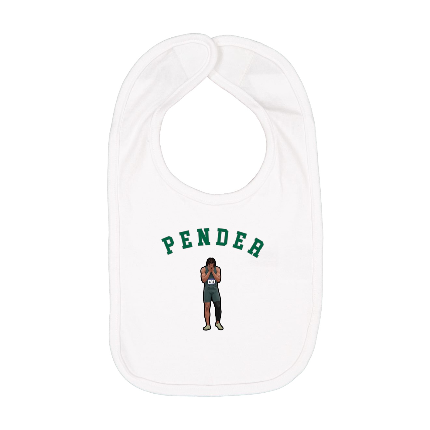 Infant Bib — Shirsey Arch in White