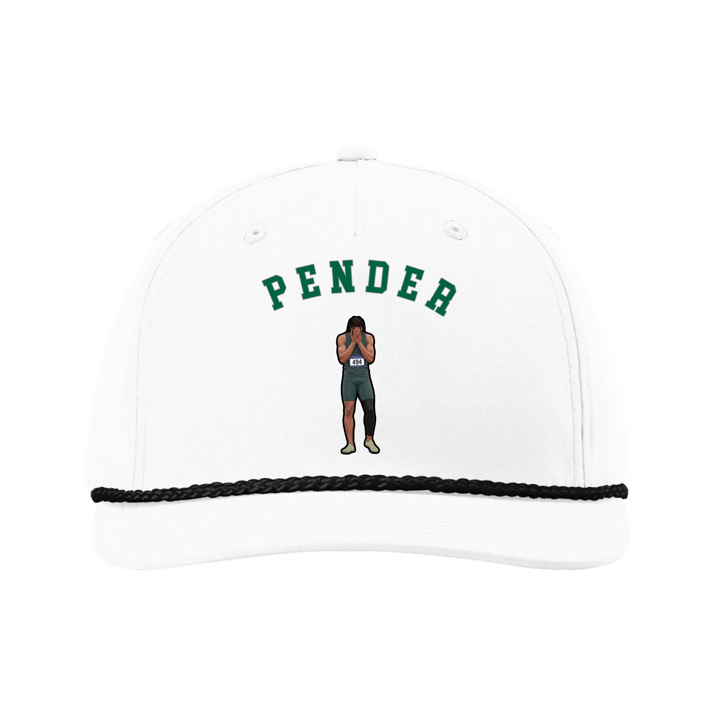 Five-Panel Classic Rope Cap — Shirsey Arch in White