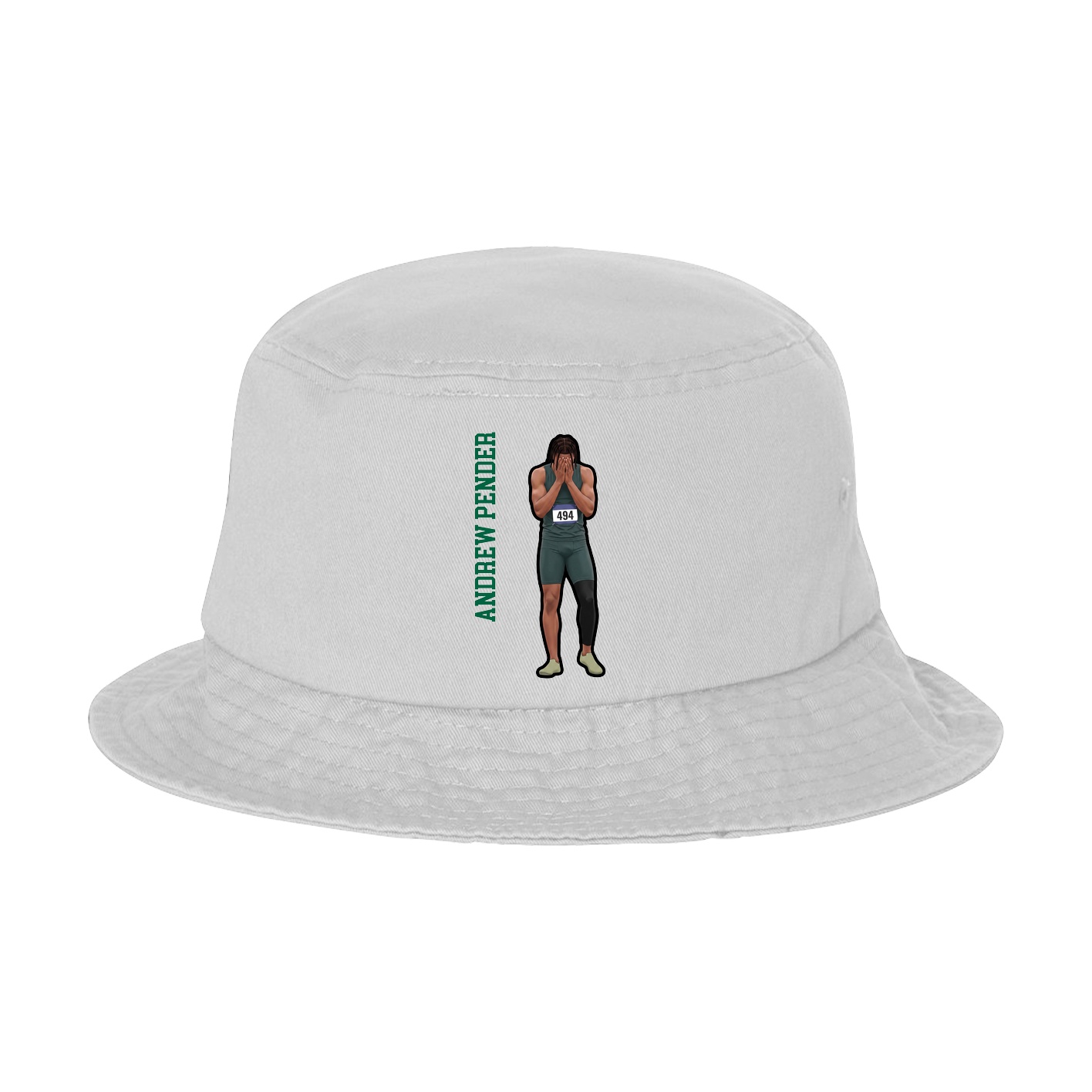 Bucket Cap — Name Vertical in White